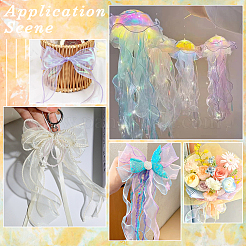 4 Rolls 4 Colors Polyester Organza Ribbon&nbsp;PAAG-CY0001-03A