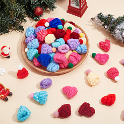 60Pcs 20 Styles Mini Knitting Wool Yarn Hats&nbsp;AJEW-HY0001-82