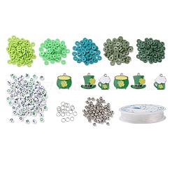 DIY Saint Patrick's Day Polymer Clay Beads Bracelet Making kit&nbsp;DIY-TZ0001-10