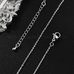 Brass Cable Chain Necklaces Making&nbsp;MAK-P011-01P