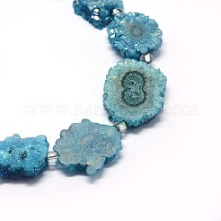 Natural Druzy Quartz Crystal Beads Strands&nbsp;G-F582-A12