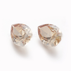 Electroplated Cubic Zirconia Pointed Back Cabochons&nbsp;ZIRC-I024-08