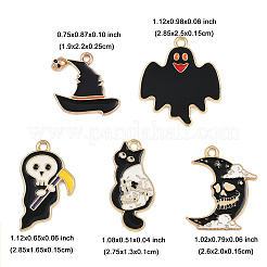 10Pcs 5 Styles Eco-Friendly Alloy Enamel Pendants&nbsp;ENAM-FP0003-20