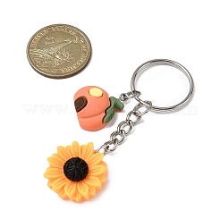 Sunflower Resin Pendant Keychains&nbsp;KEYC-JKC01433