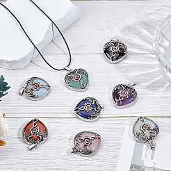 DIY Gemstone Pendant Necklaces Kits&nbsp;DIY-ME0003-71