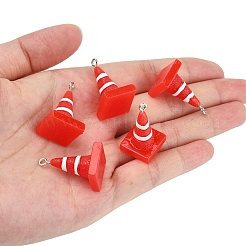 10Pcs Resin Iron Pendants&nbsp;RESI-FS0002-06