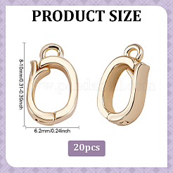 20Pcs Brass Fold Over Clasps&nbsp;KK-ME0004-12G