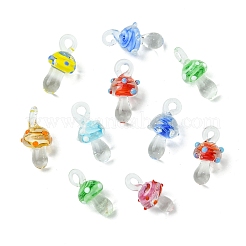 14Pcs 7 Styles Handmade Lampwork Pendants&nbsp;LAMP-CJ0002-20