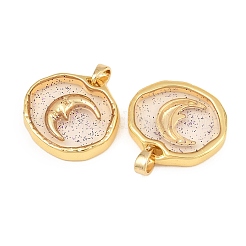 Brass Resin Pendants&nbsp;KK-I475-01G-03