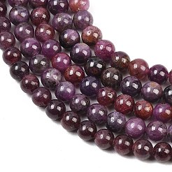 Natural Gemstone Ruby Round Beads Strands&nbsp;G-O017-6mm-06