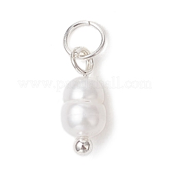 Natural Cultured Freshwater Pearl Potato Charms with Brass Jump Rings&nbsp;PALLOY-JF04176-03