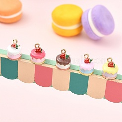 5Pcs 5 Colors Alloy Enamel Pendants&nbsp;ENAM-CJ0007-63