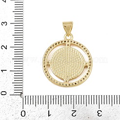 Brass Micro Pave Cubic Zirconia Pendants&nbsp;KK-P323-11G-G02