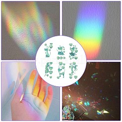 6PCS PVC Stickers Dazzling Color Window Stickers 3D Laser Puppy And Heart Shapes Electrostatic Glass Window Stickers&nbsp;JX834A