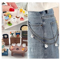 30Pcs 6 Styles Resin Dollhouse Miniature Coffee&nbsp;DIY-YW0017-78