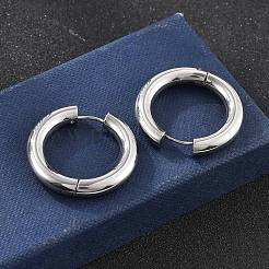 201 Stainless Steel Hoop Earrings&nbsp;EJEW-P304-13A-P
