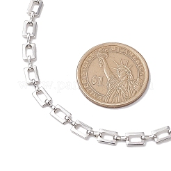 Brass Rectangle Link Chains Necklaces for Women&nbsp;NJEW-JN05145-02