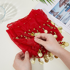 Polyester Tassel Fringe Trimming&nbsp;AJEW-WH0651-70C