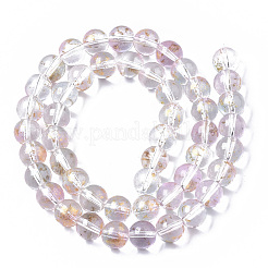 Transparent Spray Painted Glass Bead Strands&nbsp;GLAA-N035-03C-B07