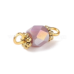 Column Glass Golden Tone Iron Connector Charms&nbsp;PALLOY-JF01739