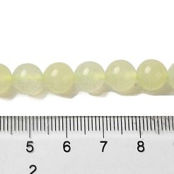 Natural New Jade Round Beads Strands&nbsp;G-L348-01-8mm