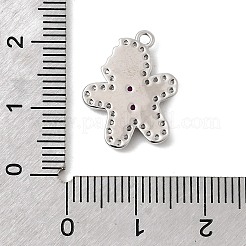 Christmas Brass Micro Pave Cubic Zirconia Pendants&nbsp;KK-L258-04P-D01