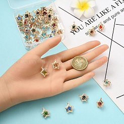 40Pcs 8 Colors Rhinestone Pendants&nbsp;IFIN-YW0003-95