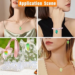 140Pcs 14 Styles Autumn Theme Two-Tone Transparent Glass Charms&nbsp;GLAA-YW0005-06
