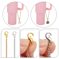 Flat Round with Letter Alloy Enamel Wine Glass Charms&nbsp;AJEW-AB00184-18