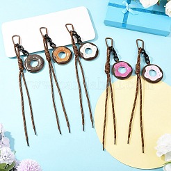 5Pcs Donut PU Leather & Polyester Rope Pendant Decorations&nbsp;HJEW-JM04427