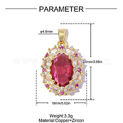 Brass Pave Colorful Cubic Zirconia Pendants&nbsp;CU-CBA-01G-1