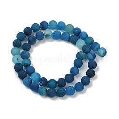 Natural Druzy Agate Beads Strands&nbsp;G-NH0024-A04-8mm