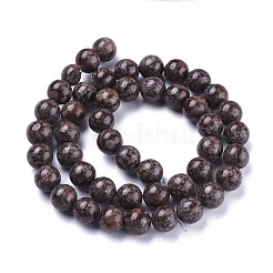 Natural Snowflake Obsidian Beads Strands&nbsp;G-K410-10-8mm