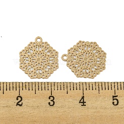 Brass Etched Metal Embellishments Charms&nbsp;KKC-D001-16KCG