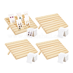 4 Bags Wood Earring Display Card Holder&nbsp;NDIS-PH0001-11