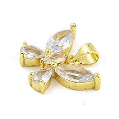 Real 18K Gold Plated Brass with Glass Pendants&nbsp;KK-R159-09A-G