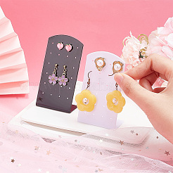 20Pcs 2 Colors Acrylic Slant Back Earring Display Stands&nbsp;EDIS-PH0001-39B