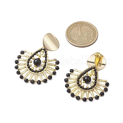 Teardrop Brass Stud Earrings&nbsp;EJEW-MZ00378