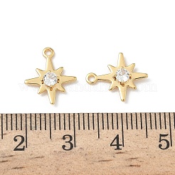 Brass Micro Pave Cubic Zirconia Pendants&nbsp;KK-Z136-43B-G