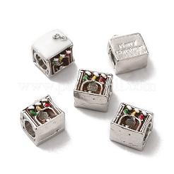 Christmas Theme Alloy Enamel European Beads&nbsp;PALLOY-D058-01P-03