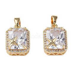 Brass Inlaid Cubic Zirconia Charms&nbsp;KK-N233-248B