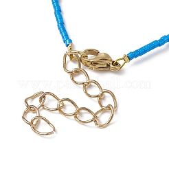 Evil Eye Lampwork & Glass Seed Beaded Bracelet with Real 18K Gold Plated 304 Stainless Steel Clasps&nbsp;BJEW-JB09998-01