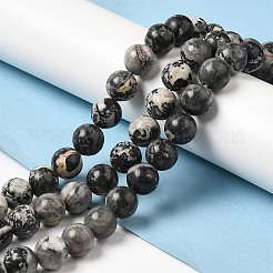 Natural Black Agate Beads Strands&nbsp;G-M402-D02