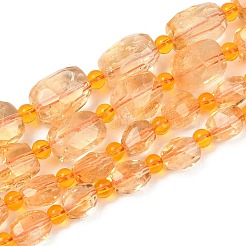 Heated Natural Citrine Beads Strands&nbsp;G-Z147-B01-03