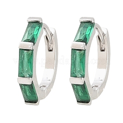 Brass Micro Pave Cubic Zirconia Hoop Earrings&nbsp;KK-CBA8324-12P-02