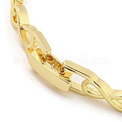 Brass Micro Pave Clear Cubic Zirconia Infinity Link Chain Bracelets for Women&nbsp;BJEW-R315-01F-G
