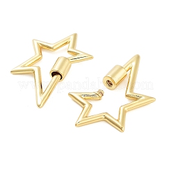 Rack Plating Brass Screw Clasps&nbsp;KK-NH0001-08G