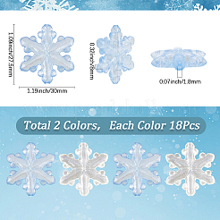 36Pcs 2 Colors Luminous Transparent Acrylic Beads&nbsp;OACR-SC0002-78