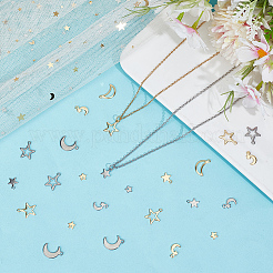 100Pcs 10 Styles 304 Stainless Steel Pendants&nbsp;STAS-ME0001-92