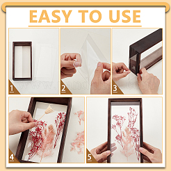 Rectangle Double Sided Clear Acrylic with Wood Display Cases&nbsp;ODIS-WH0038-237A